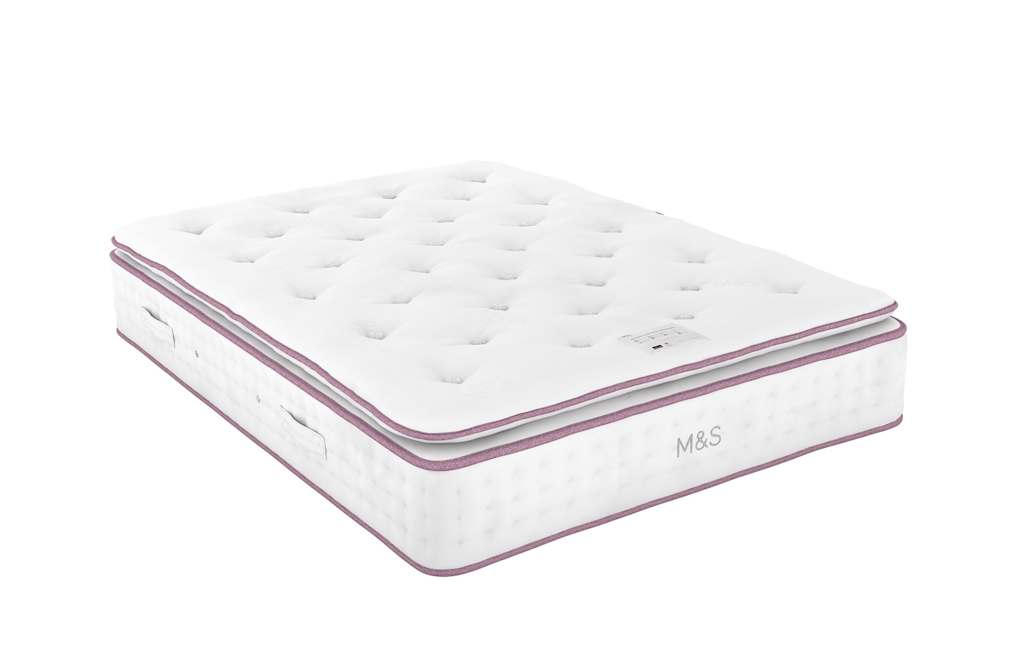 M&S 4500 British Wool Pocket Spring Medium Pillowtop Mattress White
