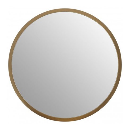 Athens Medium Round Wall Bedroom Mirror In Gold Frame