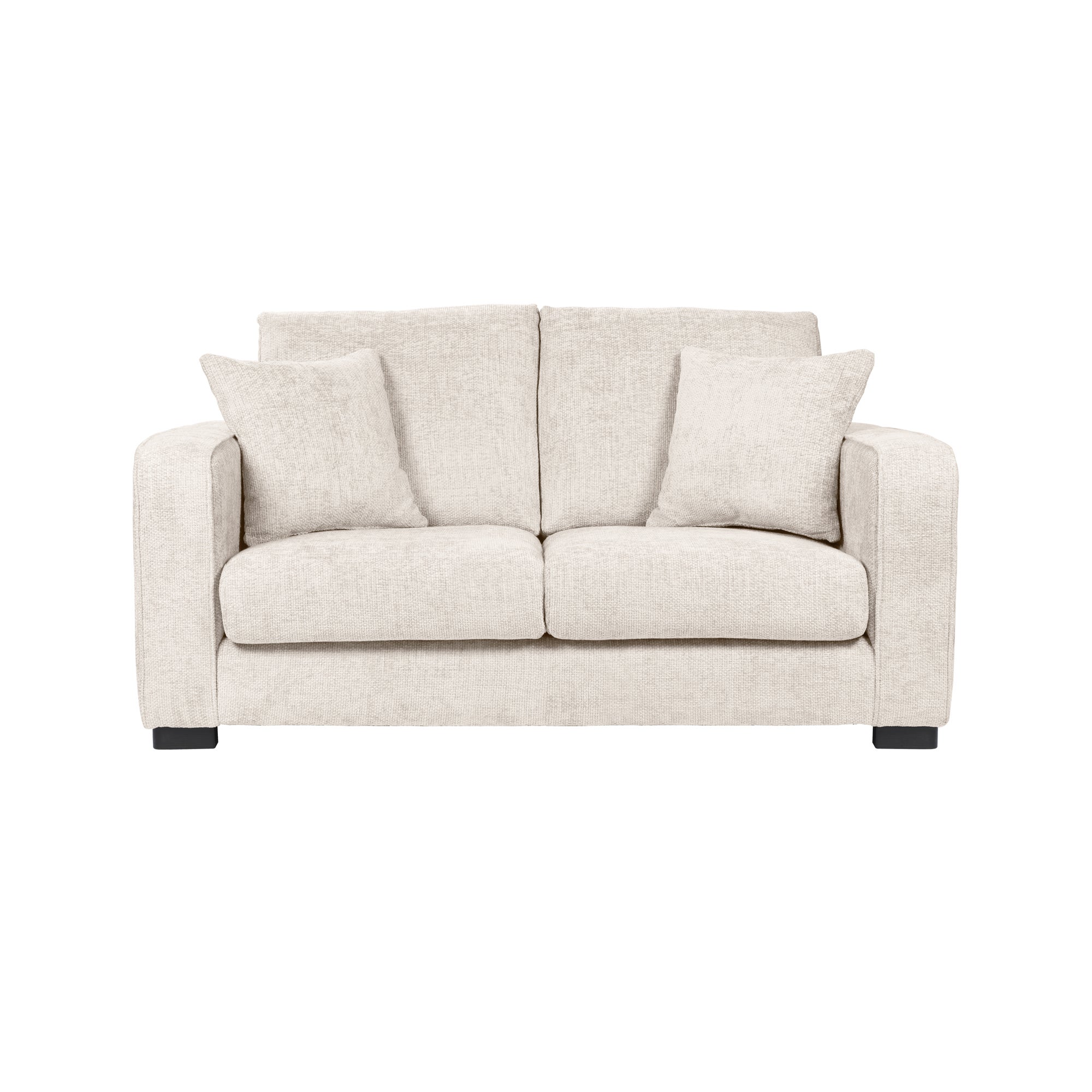 Carson Chunky Chenille 2 Seater Sofa Brown