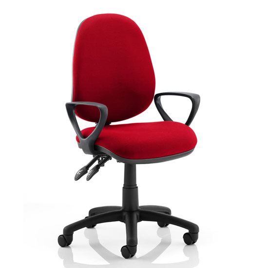 Luna II Office Chair In Bergamot Cherry With Loop Arms
