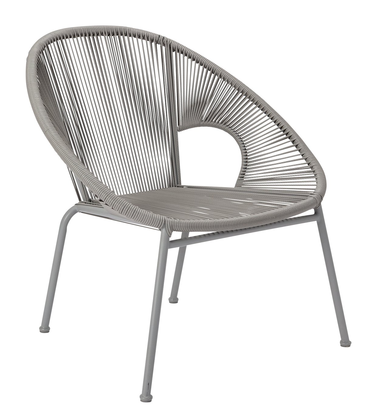 Argos Home Nordic Spring Garden Chair - Grey
