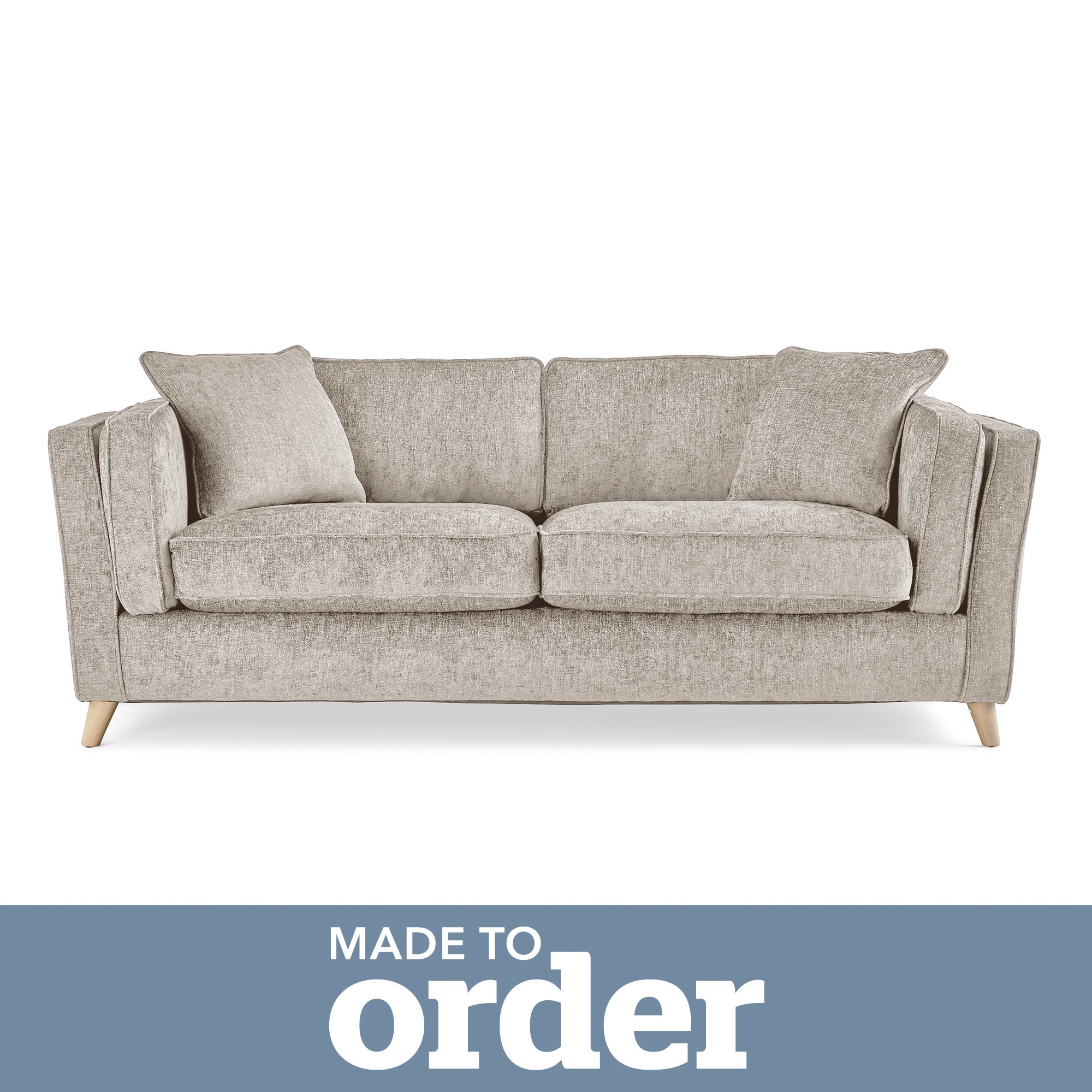 Arabella 3 Seater Sofa Luxury Chenille Premium Chenille Sand