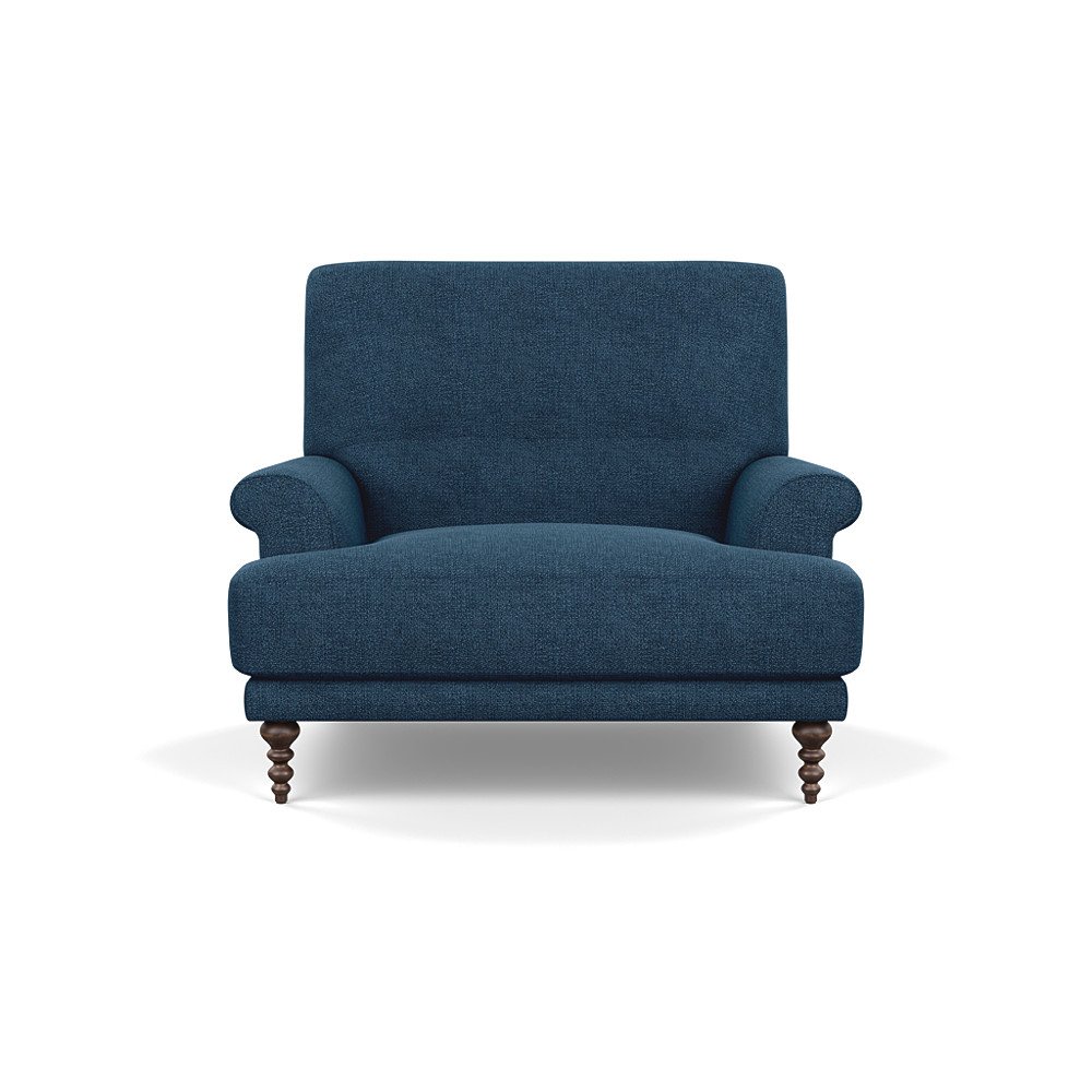 SCP Oscar Informal Armchair Texture Ink Walnut Feet