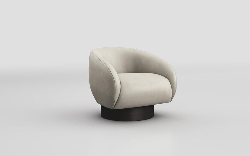 White Baricella Swivel Chair