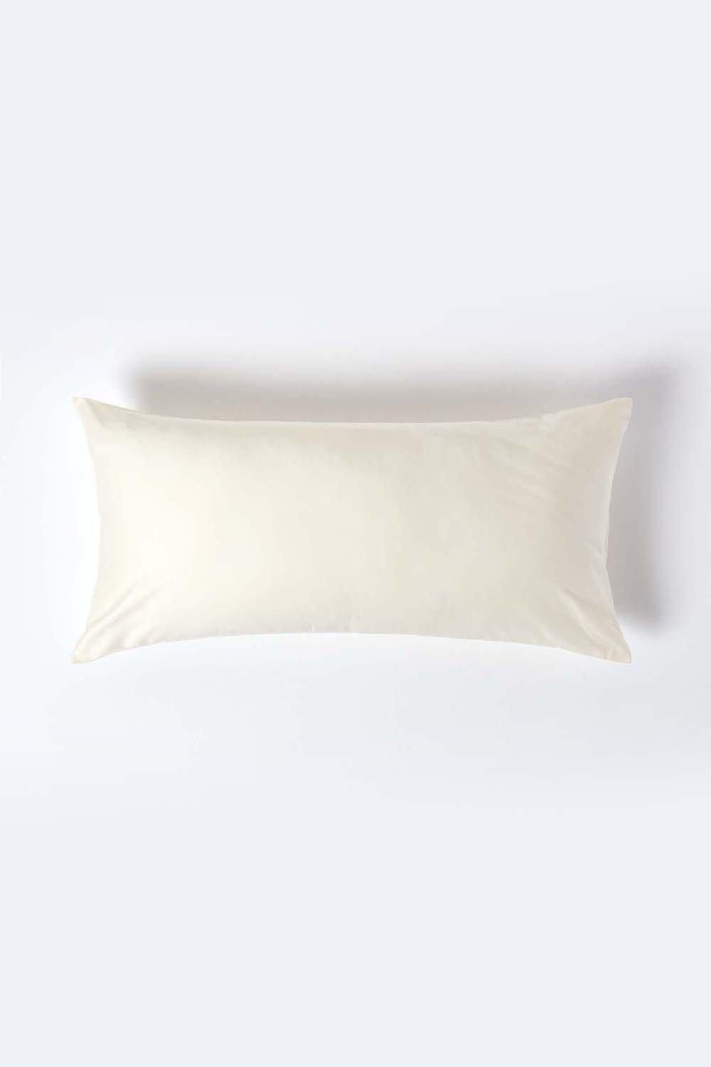 Homescapes Continental Egyptian Cotton Pillowcase 1000 TC, 40 x 80 cm in Cream