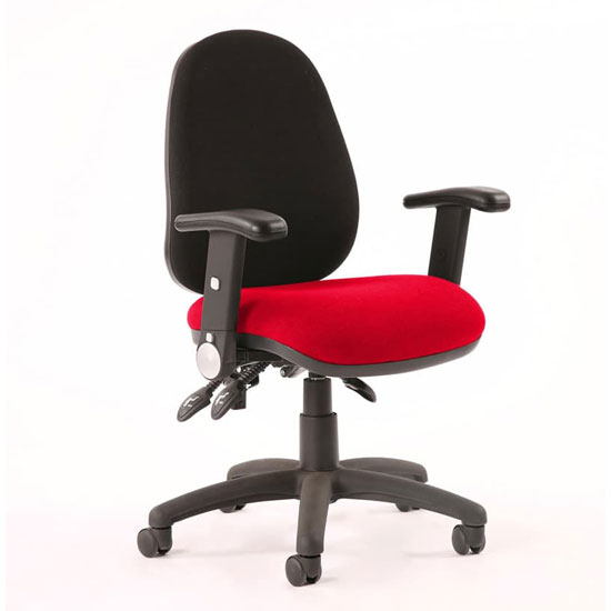 Luna III Office Chair With Bergamot Cherry Seat Adjustable Arms