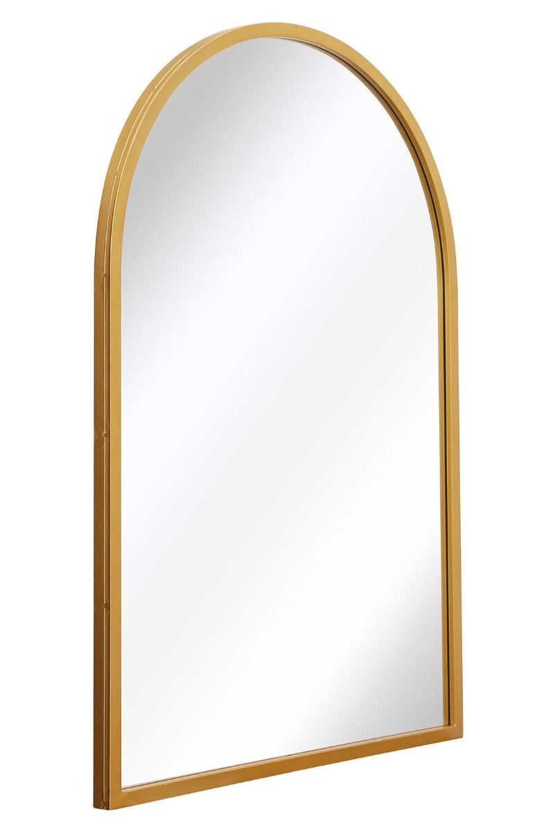 MirrorOutlet Gold Metal Framed Arched Wall Mirror 39" X 27" (100CM X 70CM) 4