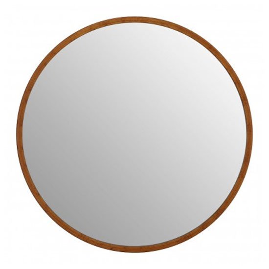 Siskin Round Wall Bedroom Mirror In Antique Gold Frame