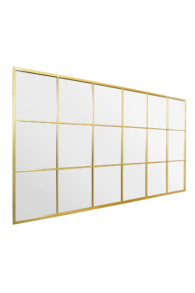 MirrorOutlet Gold Modern Window Garden Wall Mirror 79" X 47" (200CM X 120CM) 5