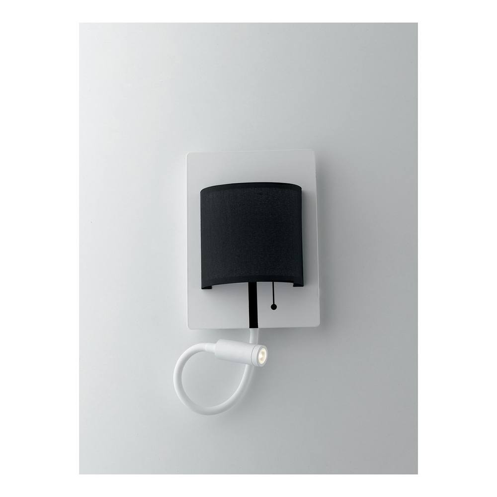 Netlighting POP LED 2 Light Reading Light White black 480+100lm 4000K 22x16x7.5cm