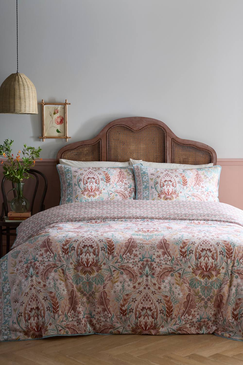 Appletree 'Floral Damask' 100% Cotton Duvet Cover Set