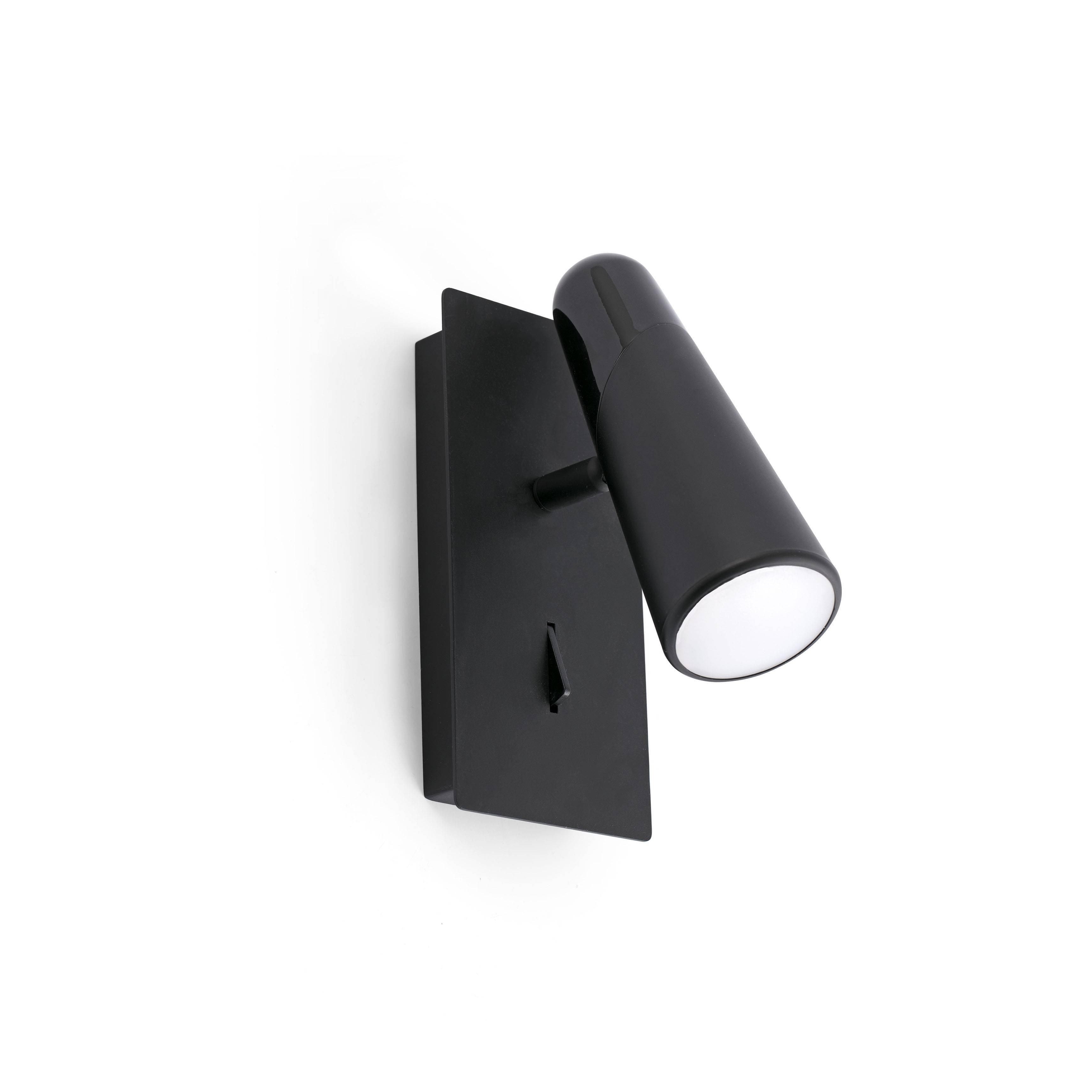 Netlighting Lao LED 1 Light Indoor Adjustable Wall Spotlight Black