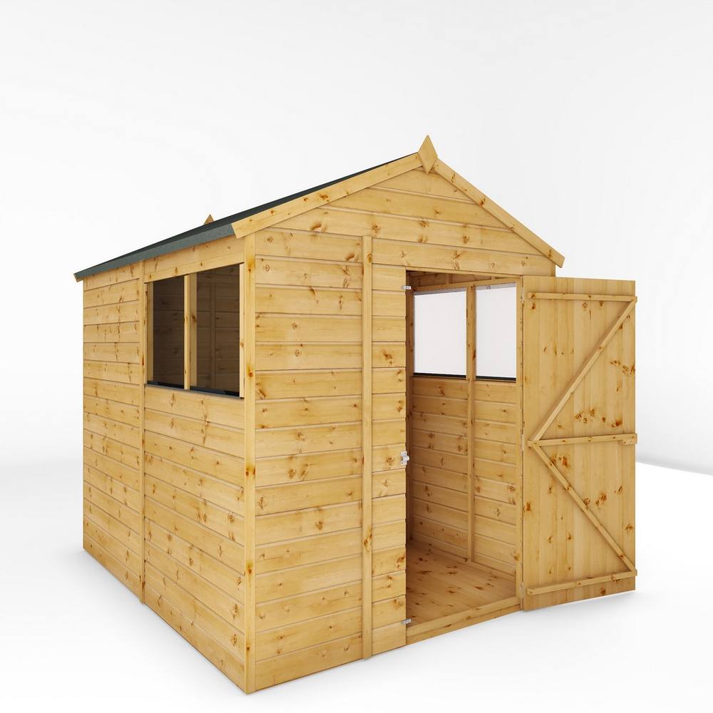 Mercia 8 x 6 Feet Shiplap Apex Shed - L240.8 x W190.5 x H222.2 cm - Brown 5