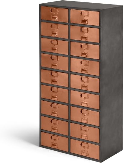 Stow Tall Storage Unit, Copper