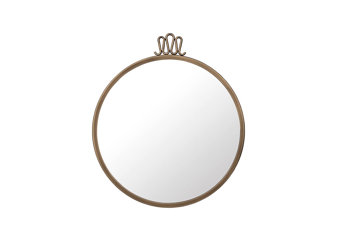 Gubi Randaccio Round Wall Mirror Ø42cm Antique Brass