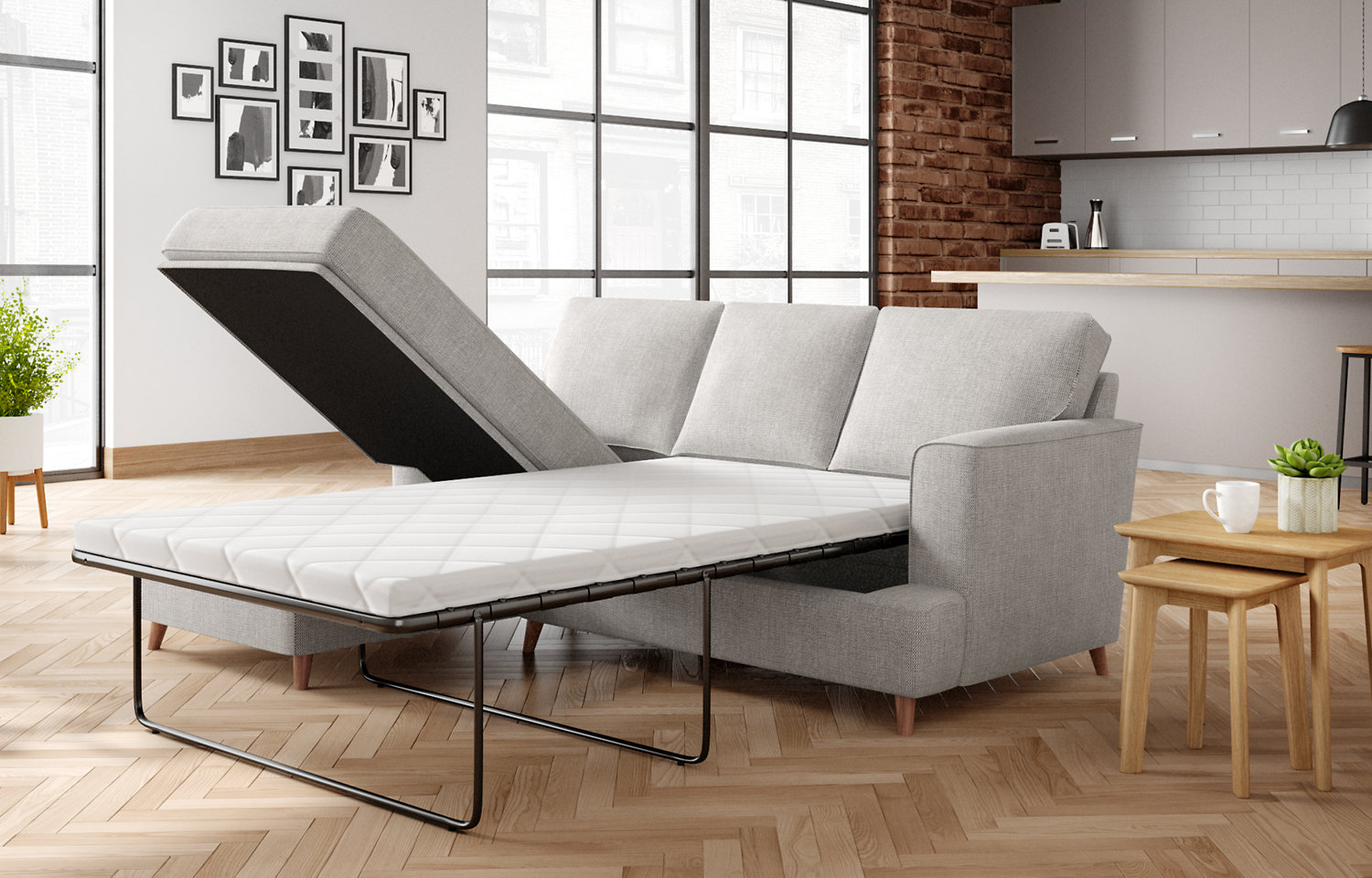 M&S Copenhagen Chaise Storage Sofa Bed (Left-Hand)
