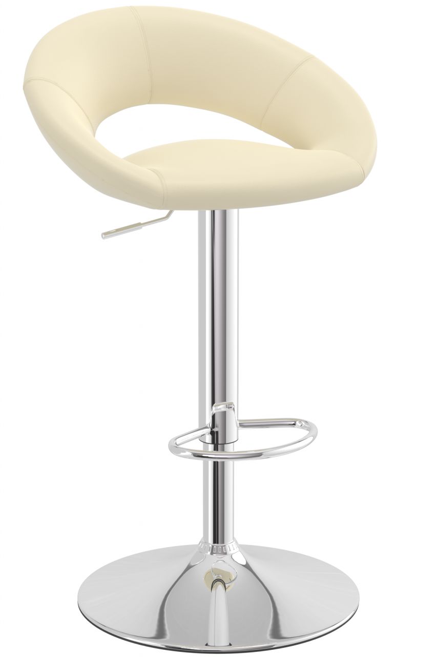 netfurniture Serene Cream Breakfast Bar Stool Height Adjustable