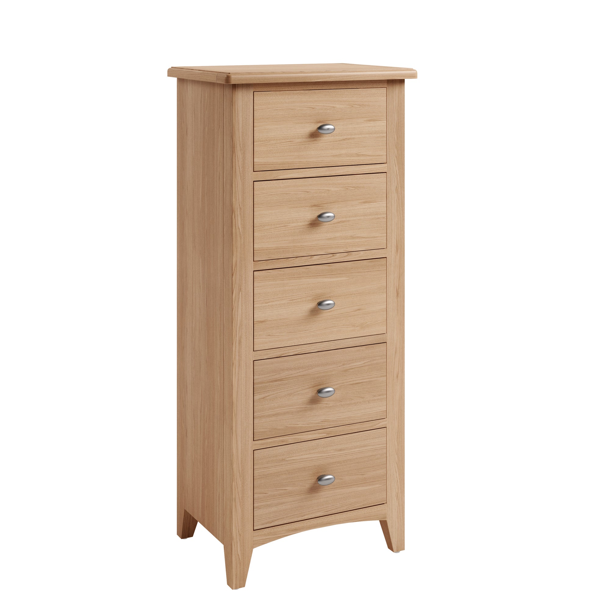 Lyla 5 Drawer Narrow Chest Light Oak