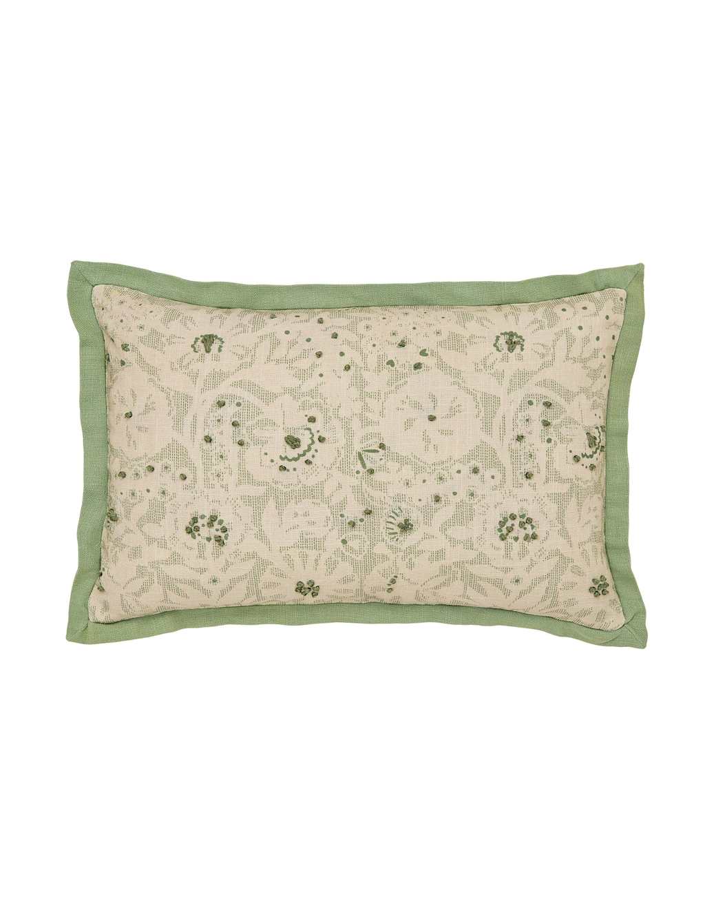 Joules Provence Tapestry Square Cushion Green Mix