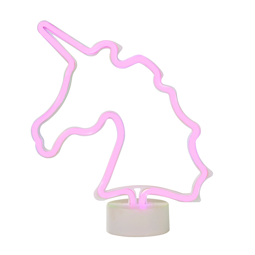 Glow Unicorn Neon Table Lamp, Pink