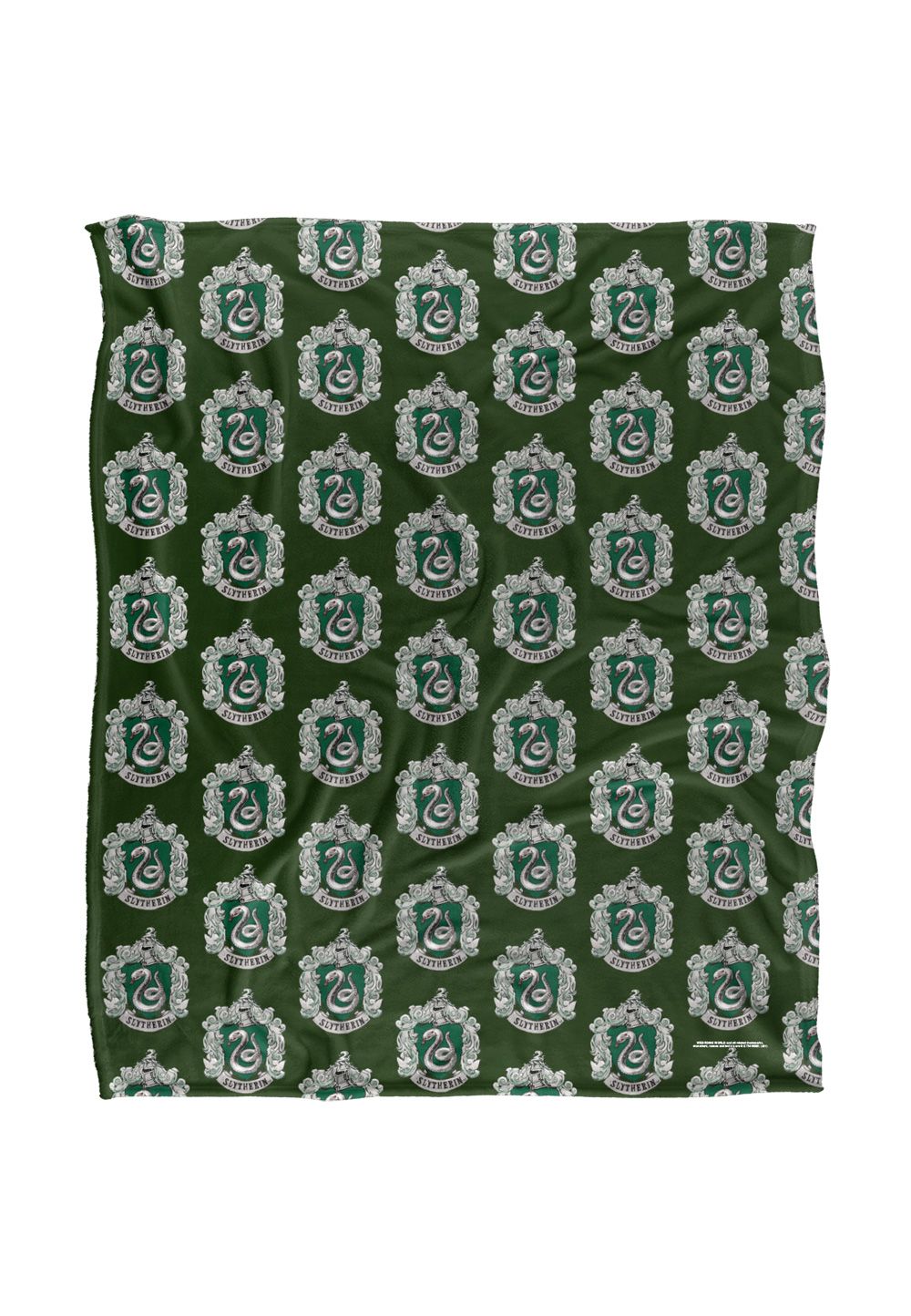 Harry Potter Slytherin Crest 2 Officially Licensed Silky Touch Super Soft Throw Blanket 152x127 cm in White