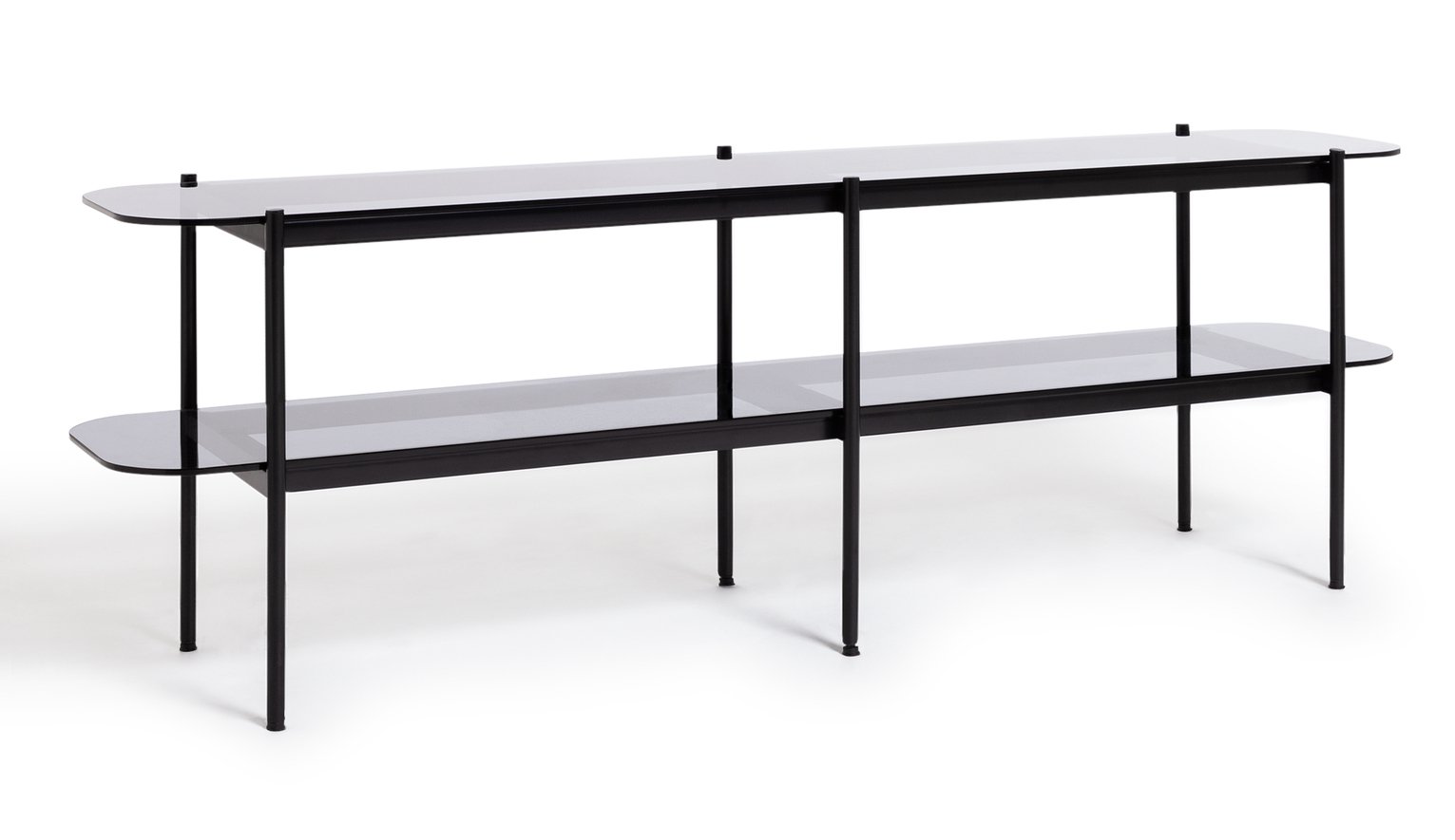 Habitat Neo 2 Tier Low Wide TV Unit - Black