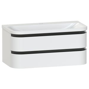 Duarti by Calypso Berrington White Sheen Vanity with Whitley Basin - 1000mm