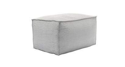 Isaac Small Rectangular Footstool in Pumice House Basket Weave - sofa.com