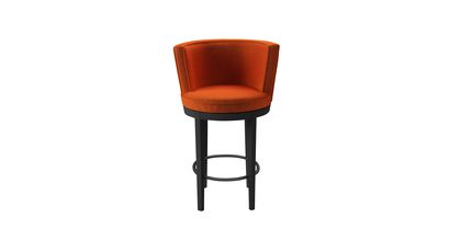 Margaux Bar Stool in Paprika Smart Velvet - sofa.com