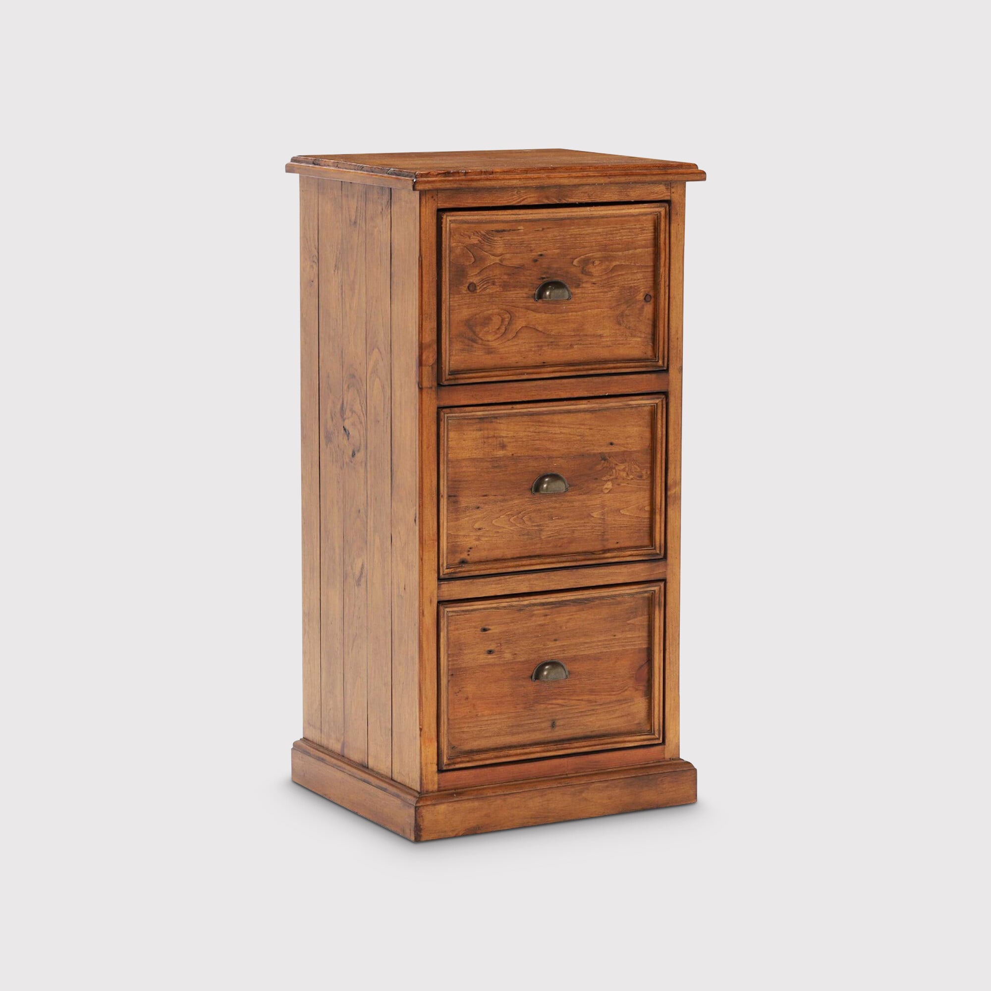 Villiers 3 Drawer Filing Cabinet, Pine Wood | Barker & Stonehouse