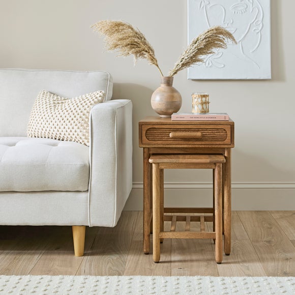 Khari Nesting Side Tables, Mango Wood