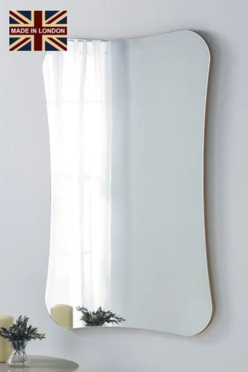 Yearn Mirrors Barnsbury Frameless Gold Mirror 90x60cm