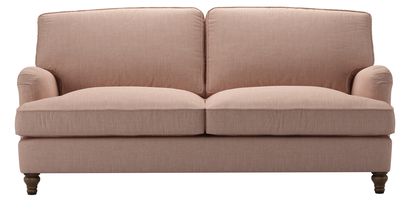 Bluebell 3 Seat Sofa Bed in Blush Pure Belgian Linen - sofa.com