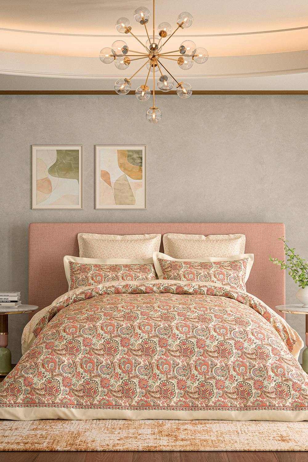V&A 'Elysian' Cotton Percale Duvet Cover Set
