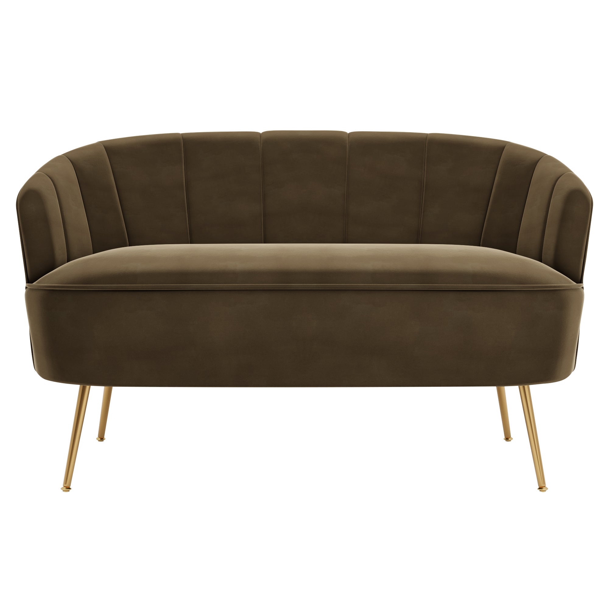 Matilda Velvet Two Seater Sofa Brown