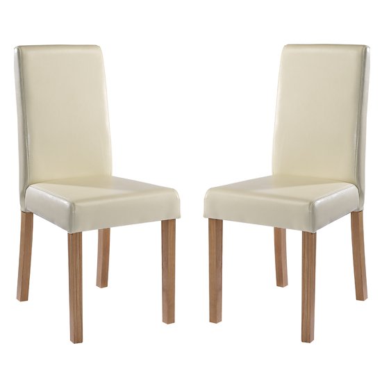 Oakridge Cream Finish Dining Chairs In Pair