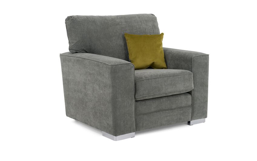ScS Living Grey Fabric Jude Armchair
