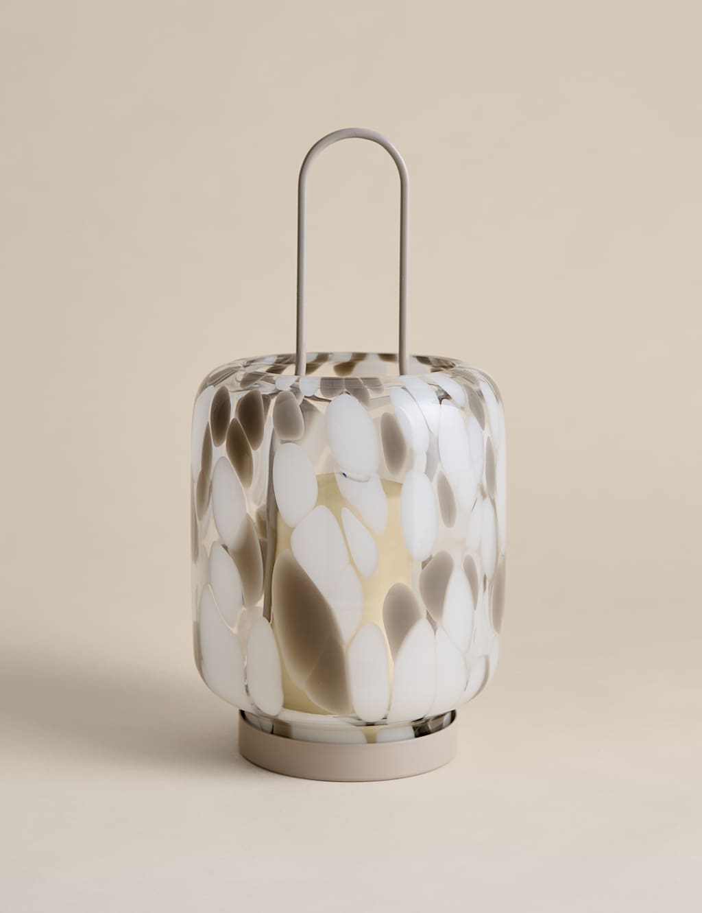 M&S Confetti Glass Lantern Multi