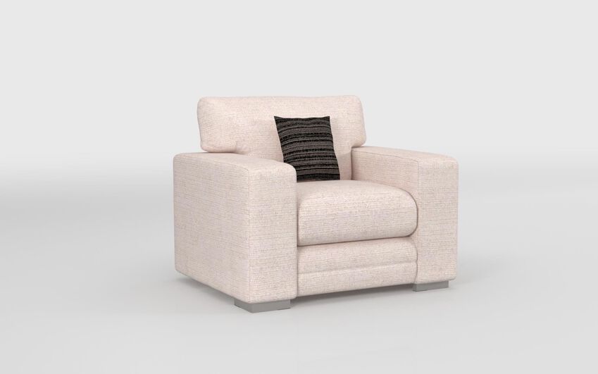 ScS Living White Fabric Jaxx Armchair