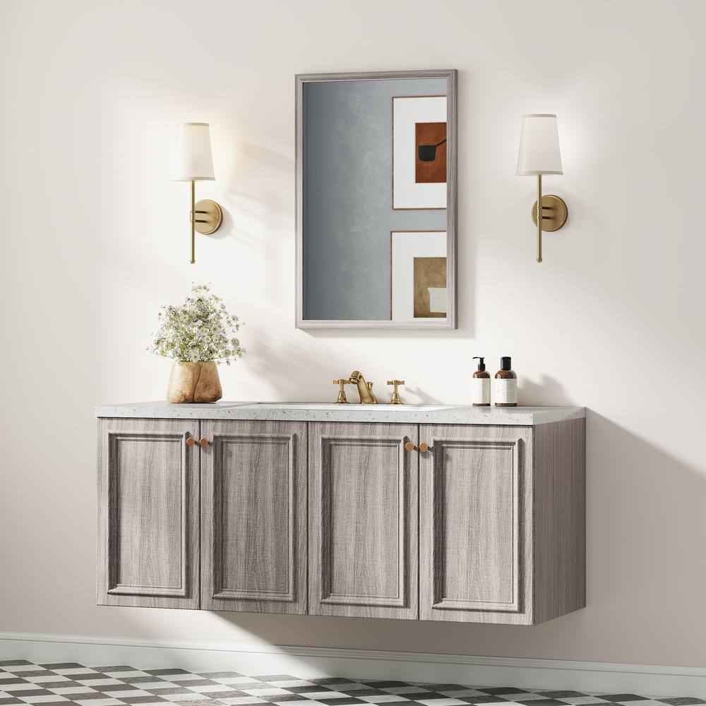 HOMCOM 40 x 60 cm Wall Bathroom Mirror, Vanity Mirror, Grey