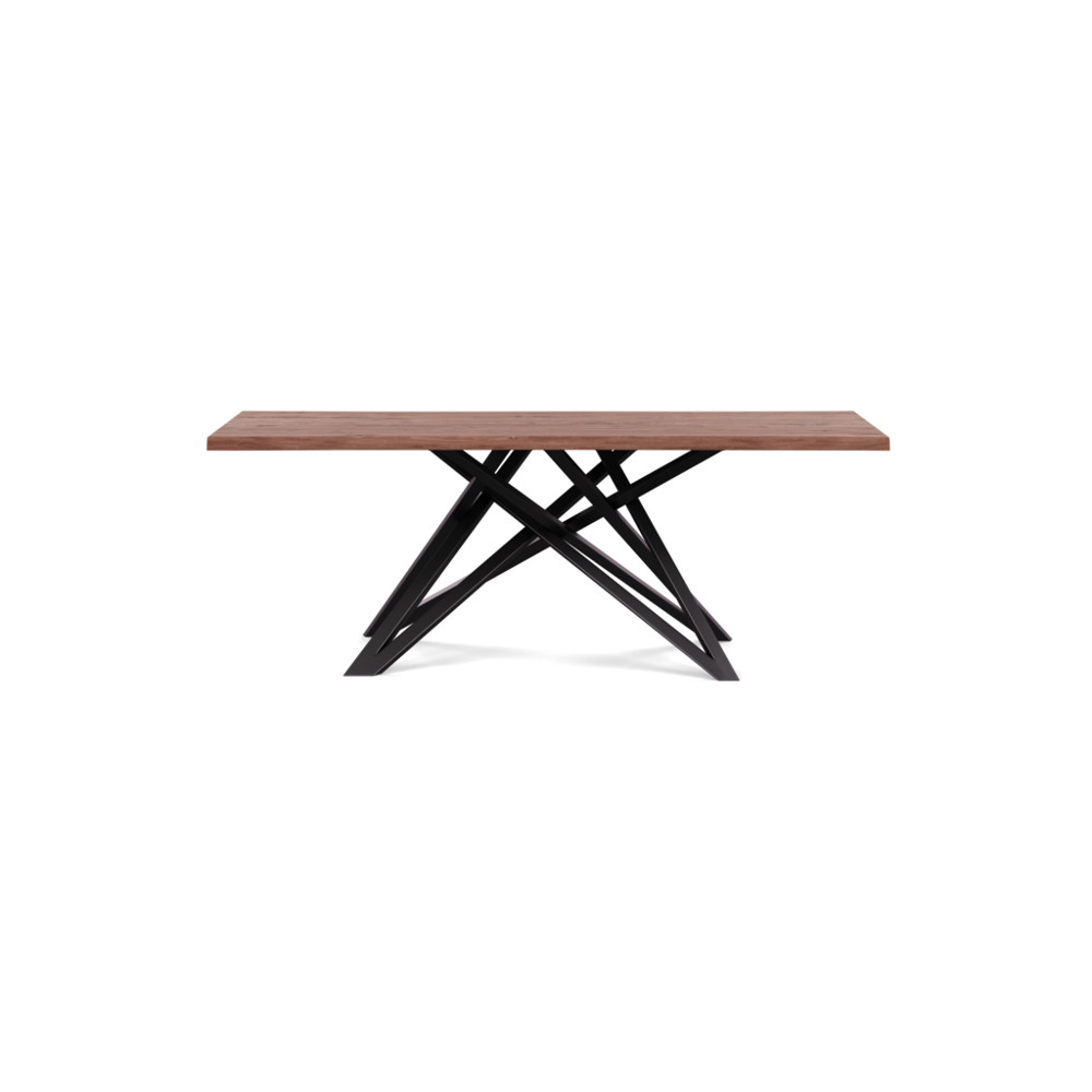 Heal's Vienna Dining Table 200x90cm Oiled Walnut Natural Edge Not Filled