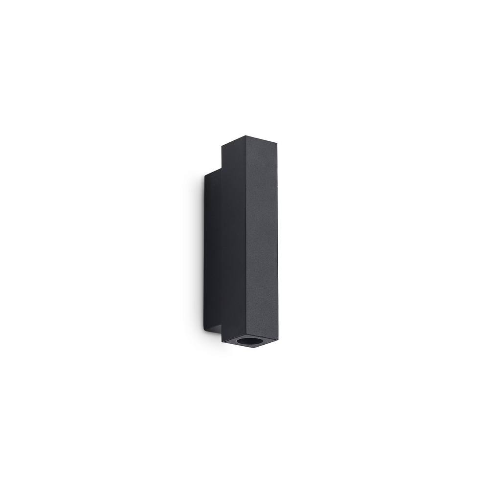 Netlighting Look 15cm Square Up & Down Wall Lamp Black 2x LED 900lm 3000K