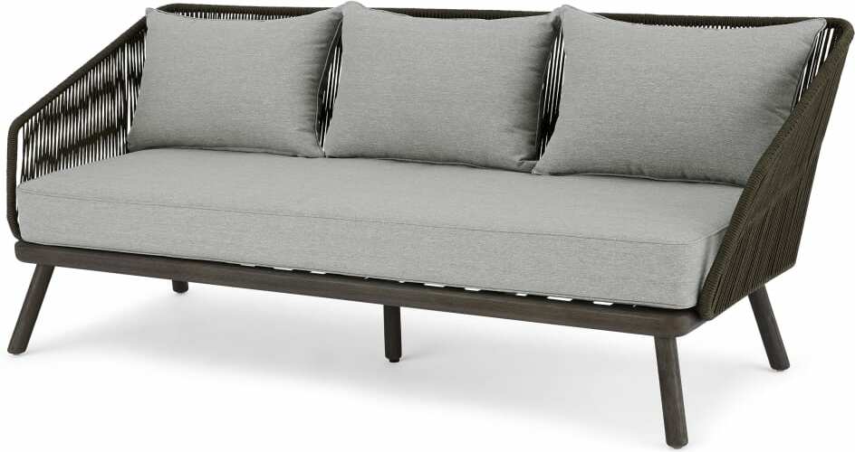 Alif Garden 3 Seater Sofa, Grey Eucalyptus Wood
