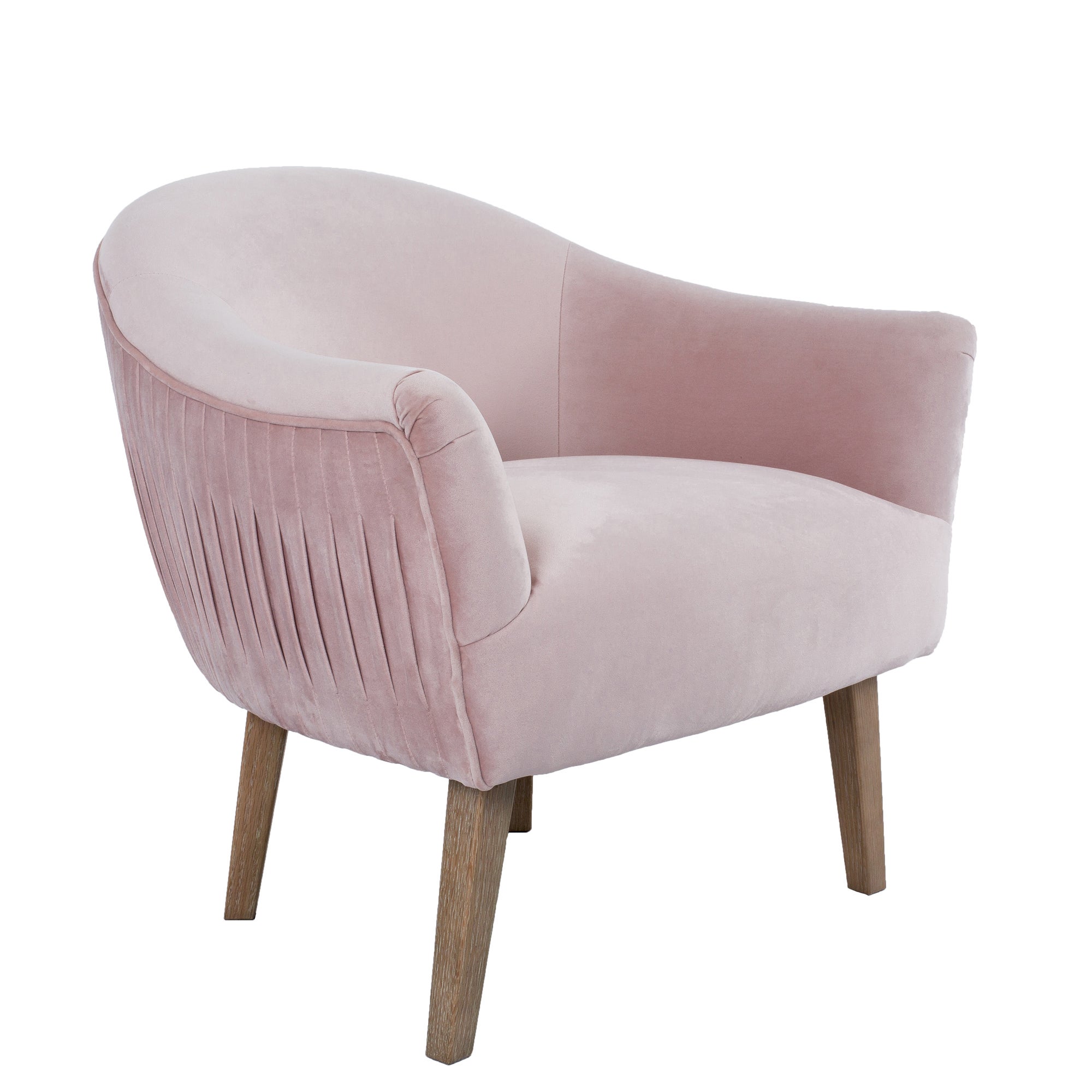 Lacey Velvet Accent Chair - Blush Blush