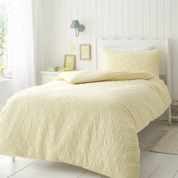 Floral Cord Pinsonic Quilt Cover & Pillowcase Set