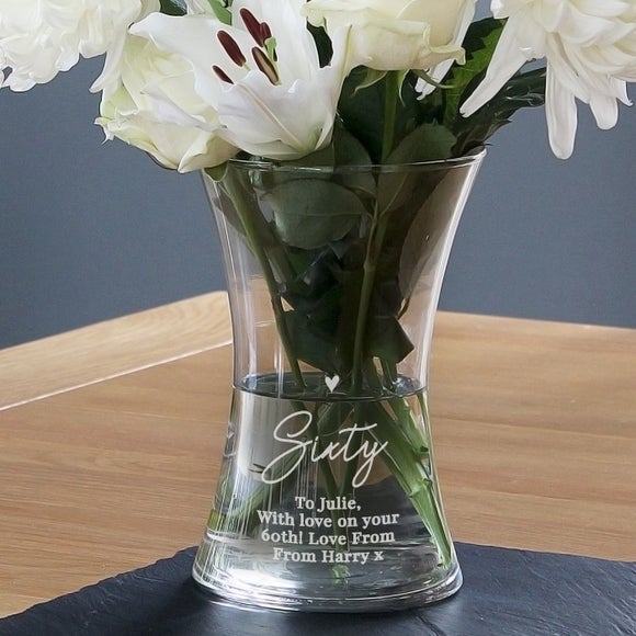 Personalised Big Age Glass Vase 4