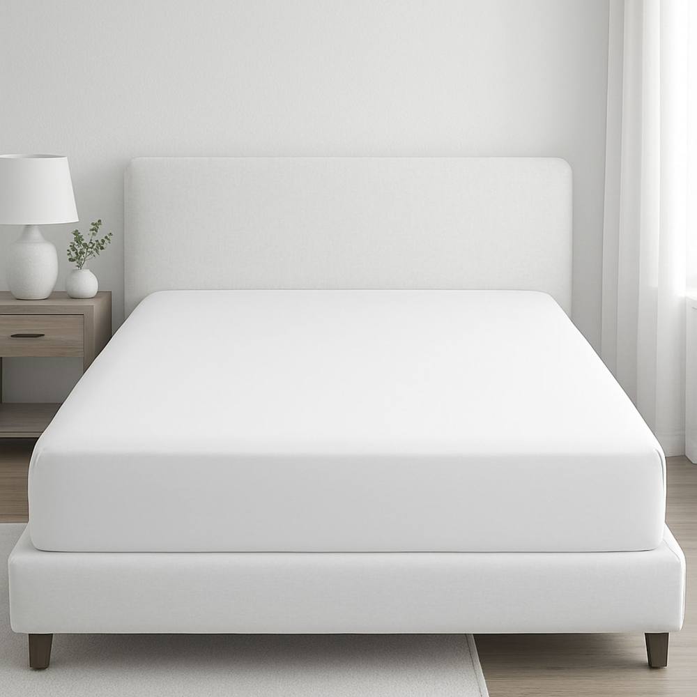 Grace 100% Egyptian Cotton 35cm Extra Deep Pocket Fitted Sheets in White