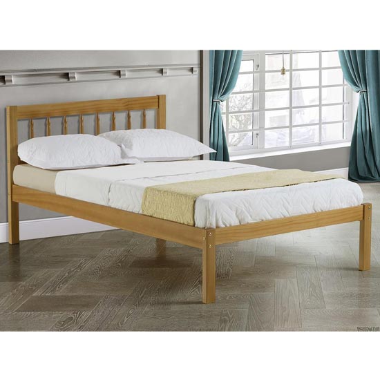 Santos Wooden Single Bed In Antique Pine