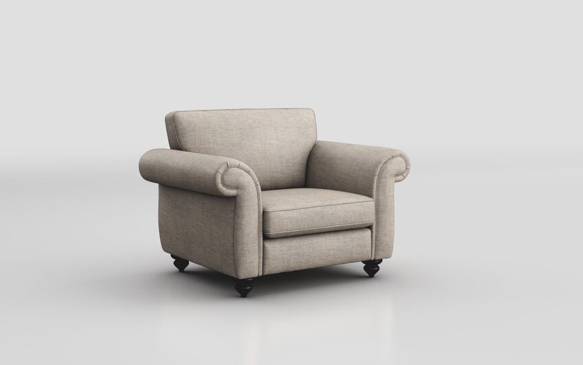 Cream Fabric Rossetta Armchair Standard Back