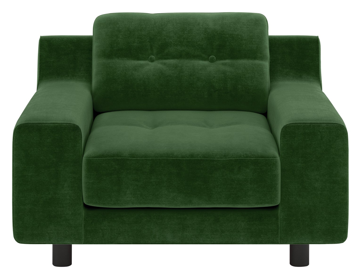 Habitat Hendricks Moss Green Velvet Armchair